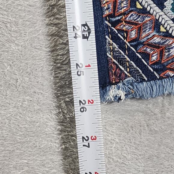 Miss Me Jeans Ankle Skinny Southwest Embroidered Stretch Medium Wash Womens 32 - Picture 10 of 14